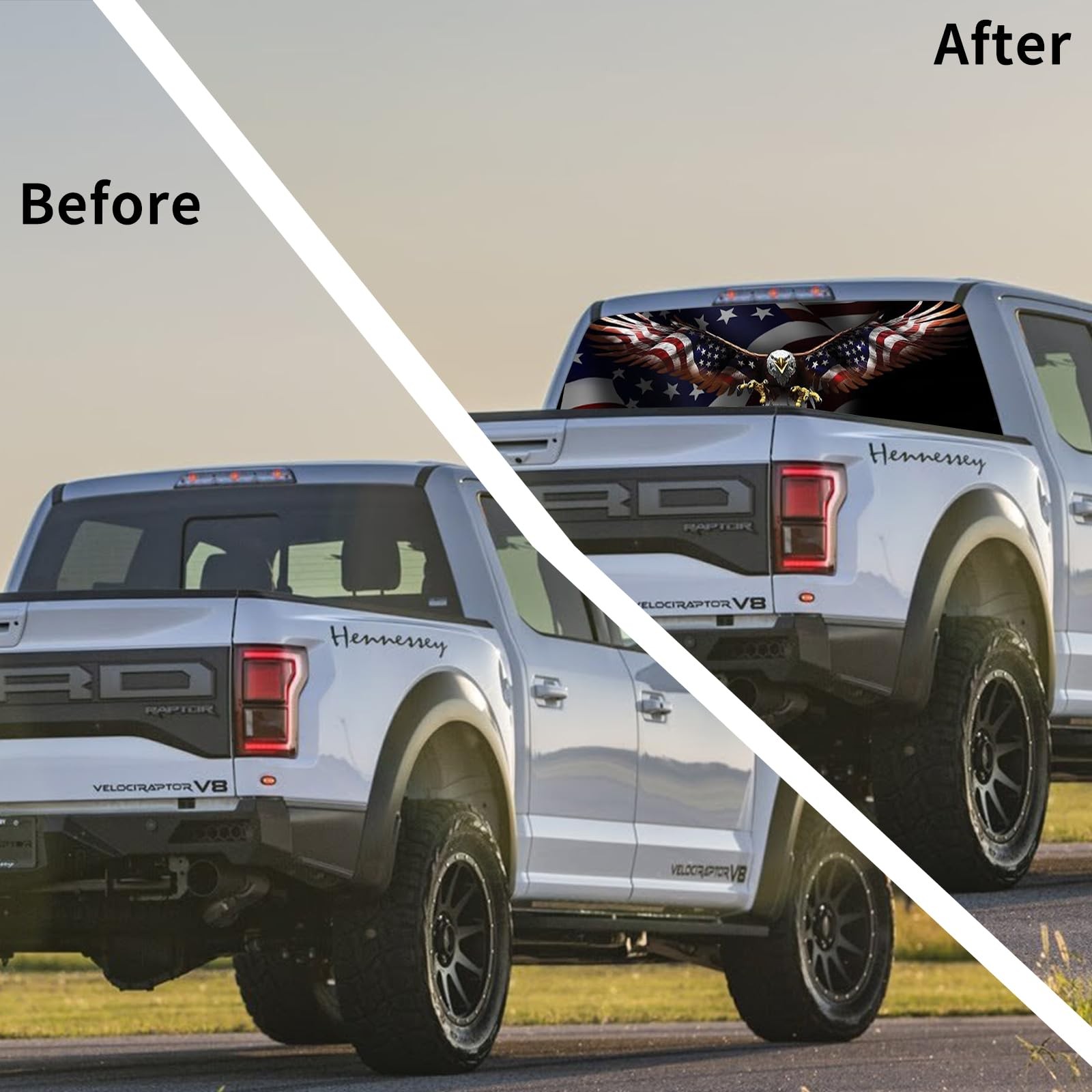 Tobethay Rear Window Decals for Trucks – 65×22 in Back Window Decals Fit Most…