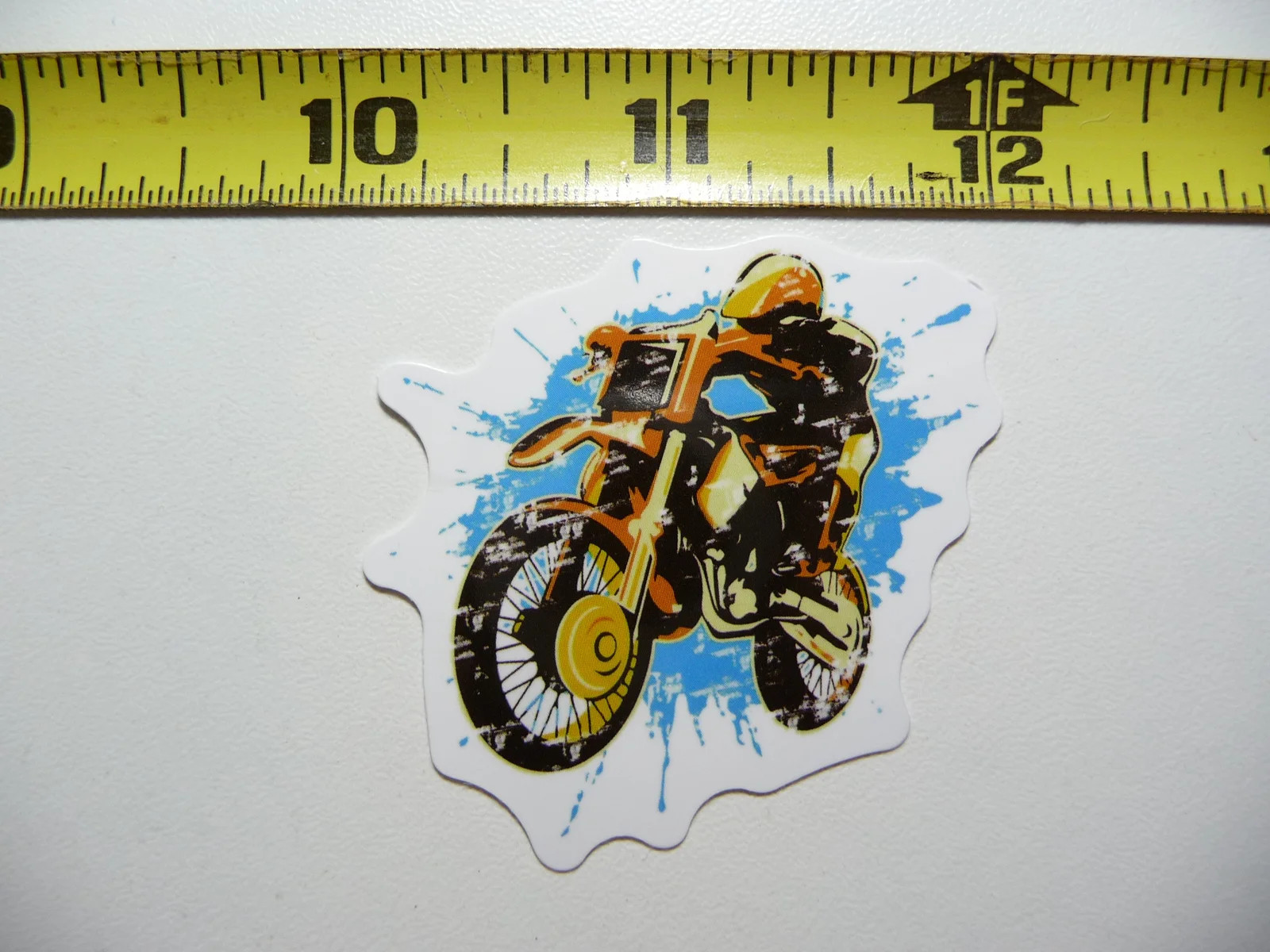 MOTORCYCLE BIKE SMALL STICKER DECAL WATERCOLOR STYLE FAN LOVE TEAM VET