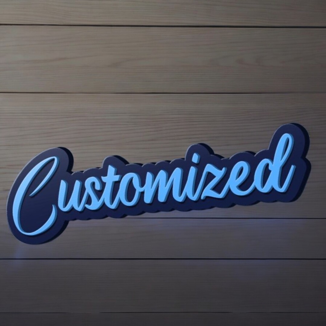 Customized Car Acrylic Emblem Badge MULTI COLOR Customized Text Names