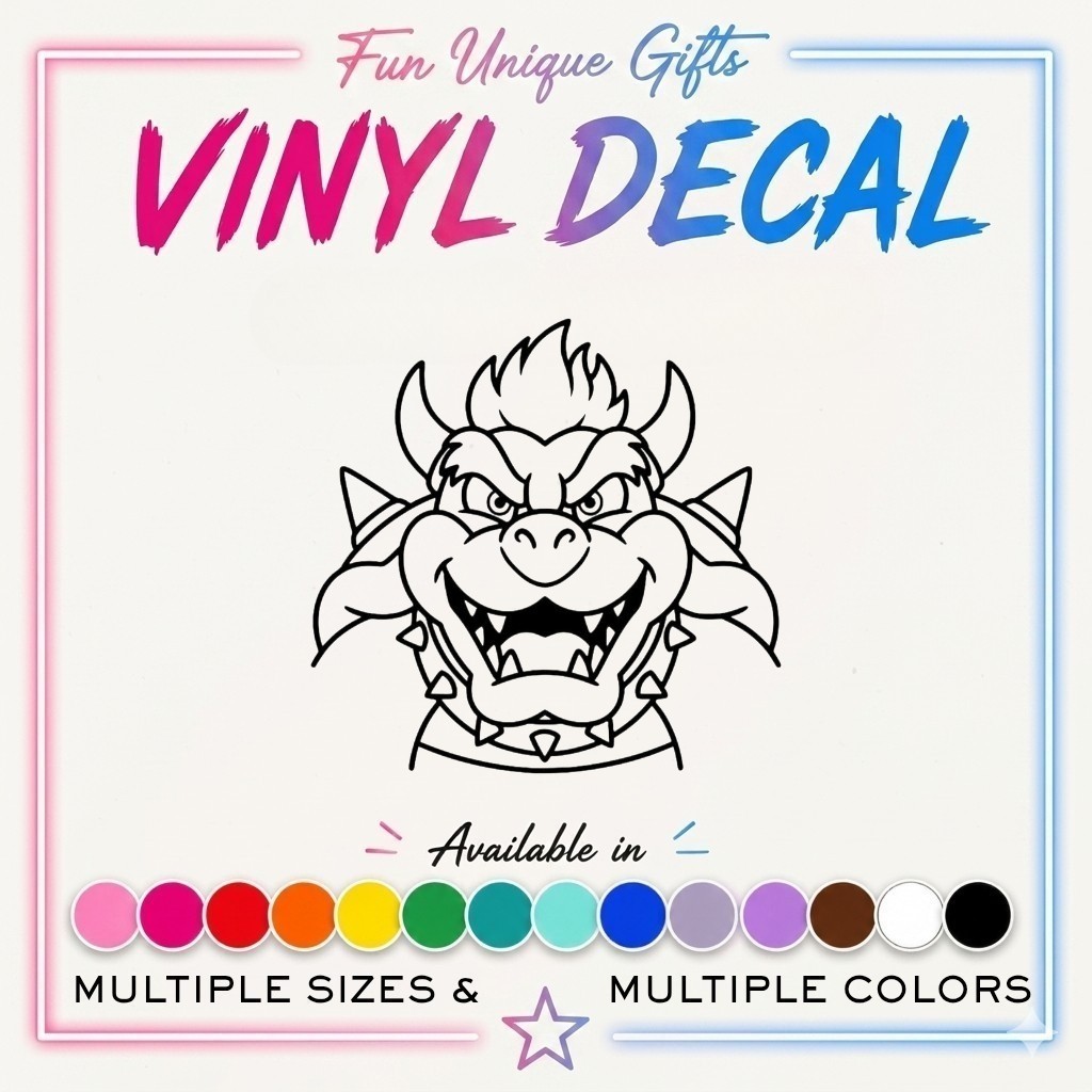 Bowser Vinyl Decal Sticker -Multiple Colors & Sizes- FREE SHIPPING