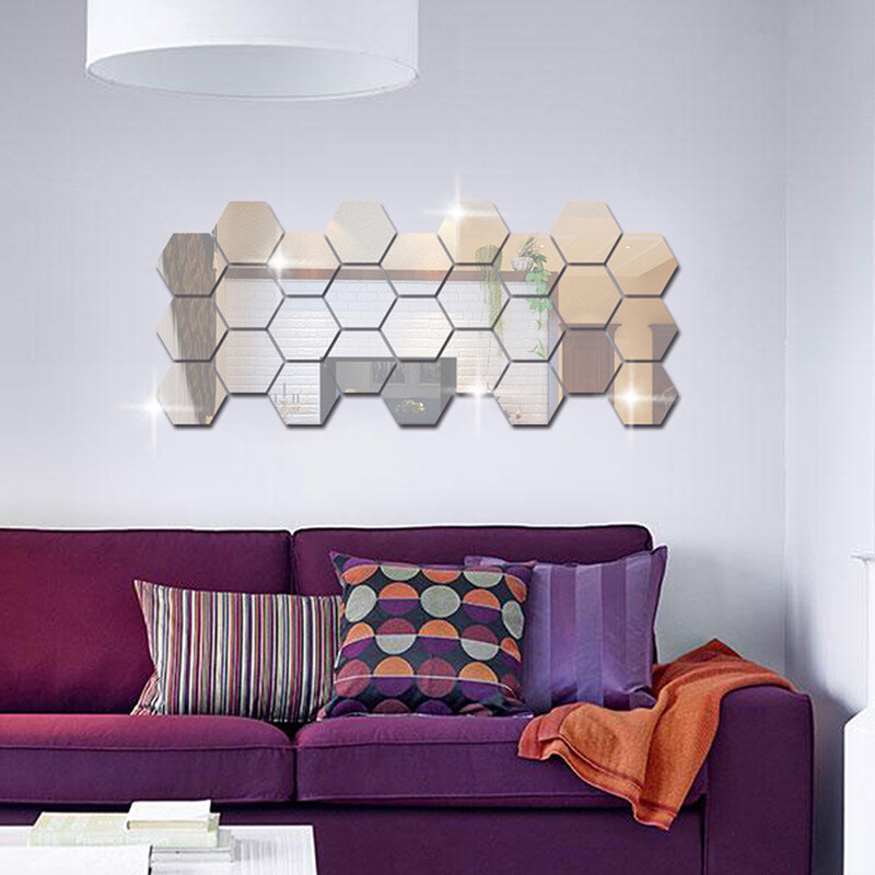 3D Self-adhesive Wall Stickers Waterproof Mirror Acrylic Mural Decal Home Décor