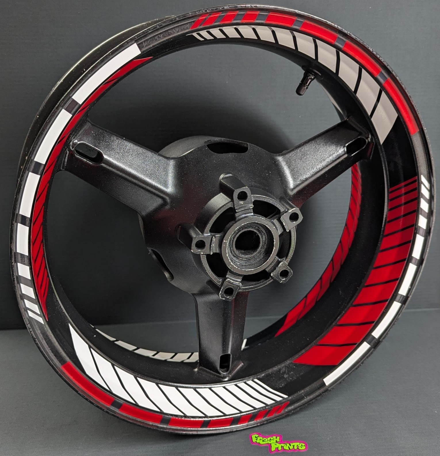 RED & WHITE Wheel Wrap Rim Stripes Inner Decals Tape Stickers for CBR 600RR