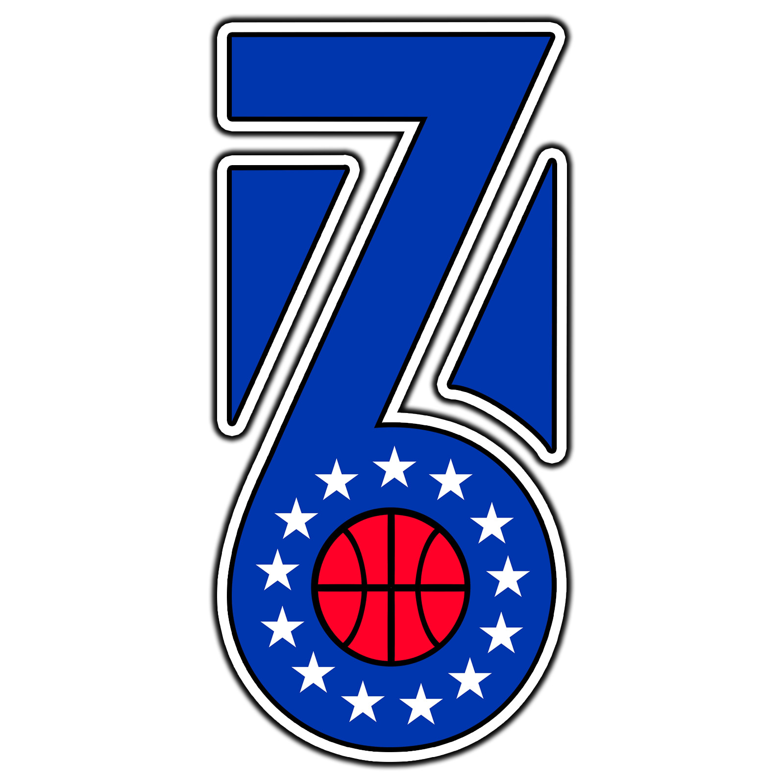 Philadelphia 76ers Logo #13 Basketball Fan Sticker Waterproof Vinyl Decal DieCut