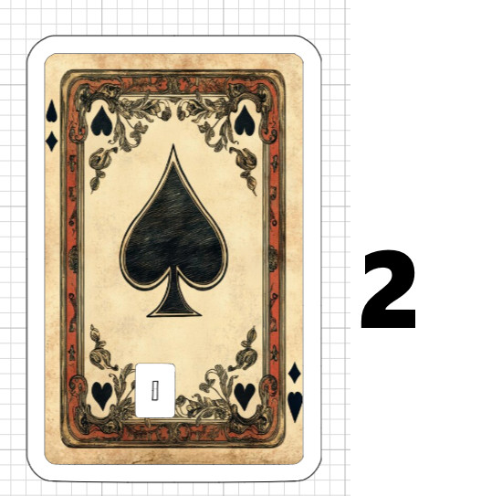 Ace of Spades Clubs Hearts Credit Debit Card Skin Stickers Playing Cards Vintage