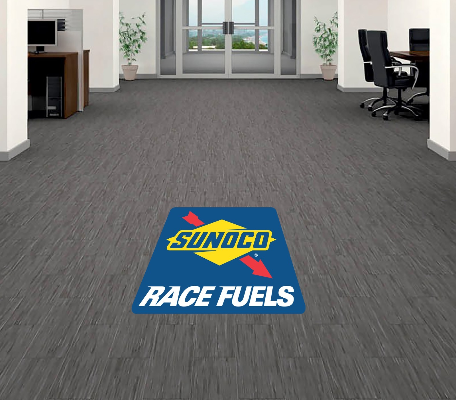 Sunoco Racing Fuels Floor Vinyl Decal Sticker 5″-52″ carpet concrete