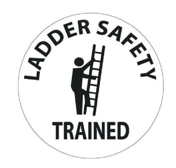 Ladder Safety Trained Hard Hat Sticker Decal