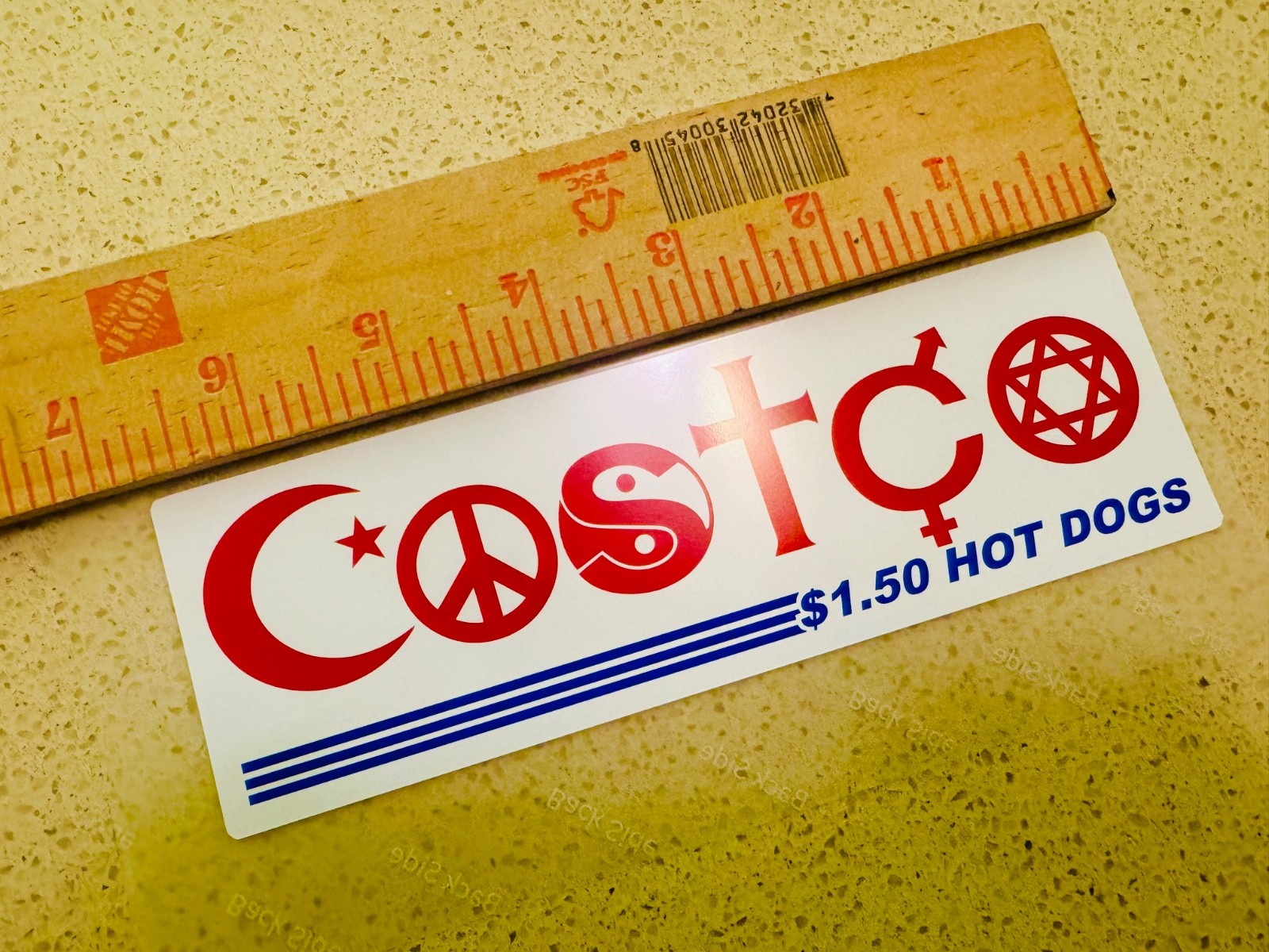 Peace Love and Costco «Coexist» $1.50 Hot-Dog Decal Bumper Sticker – meme hype