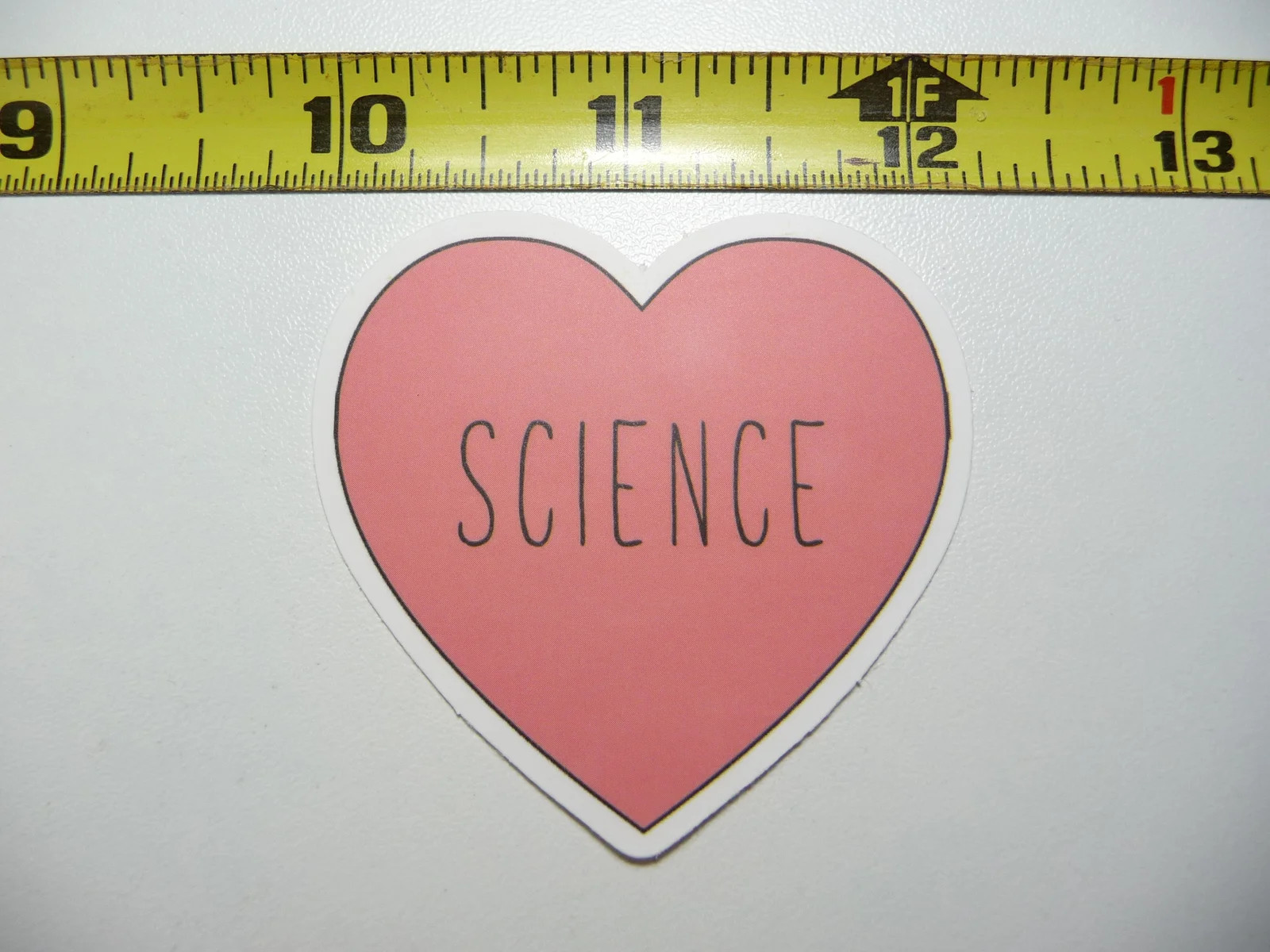 HEART SHAPED LOVE SCIENCE SMALL STICKER DECAL SCHOOL TEACHER PROFESSOR