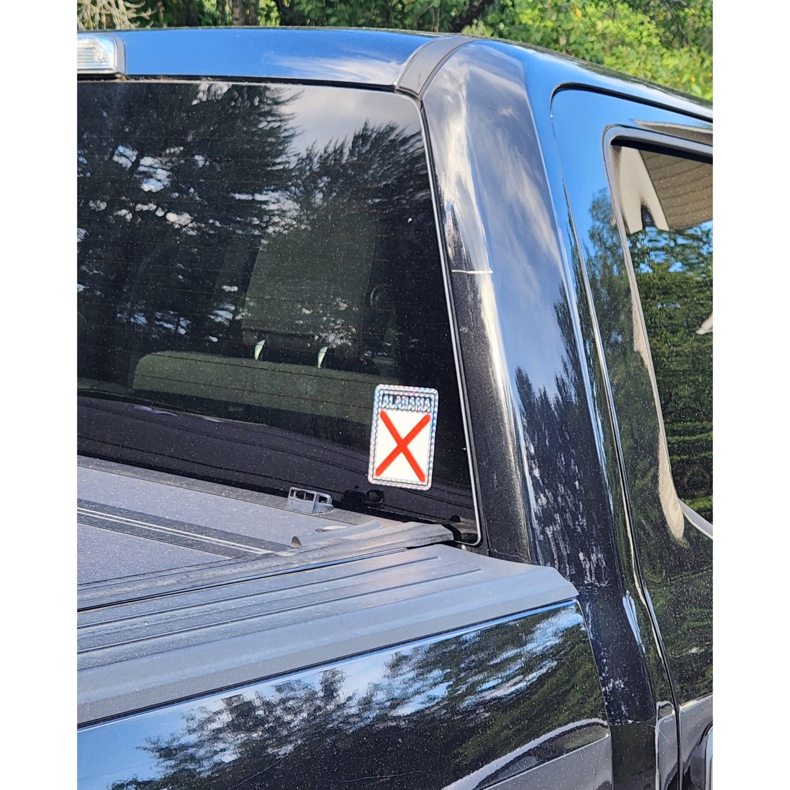 Alabama State Flag Reflective Decal Adhesive Printed Vinyl Sticker