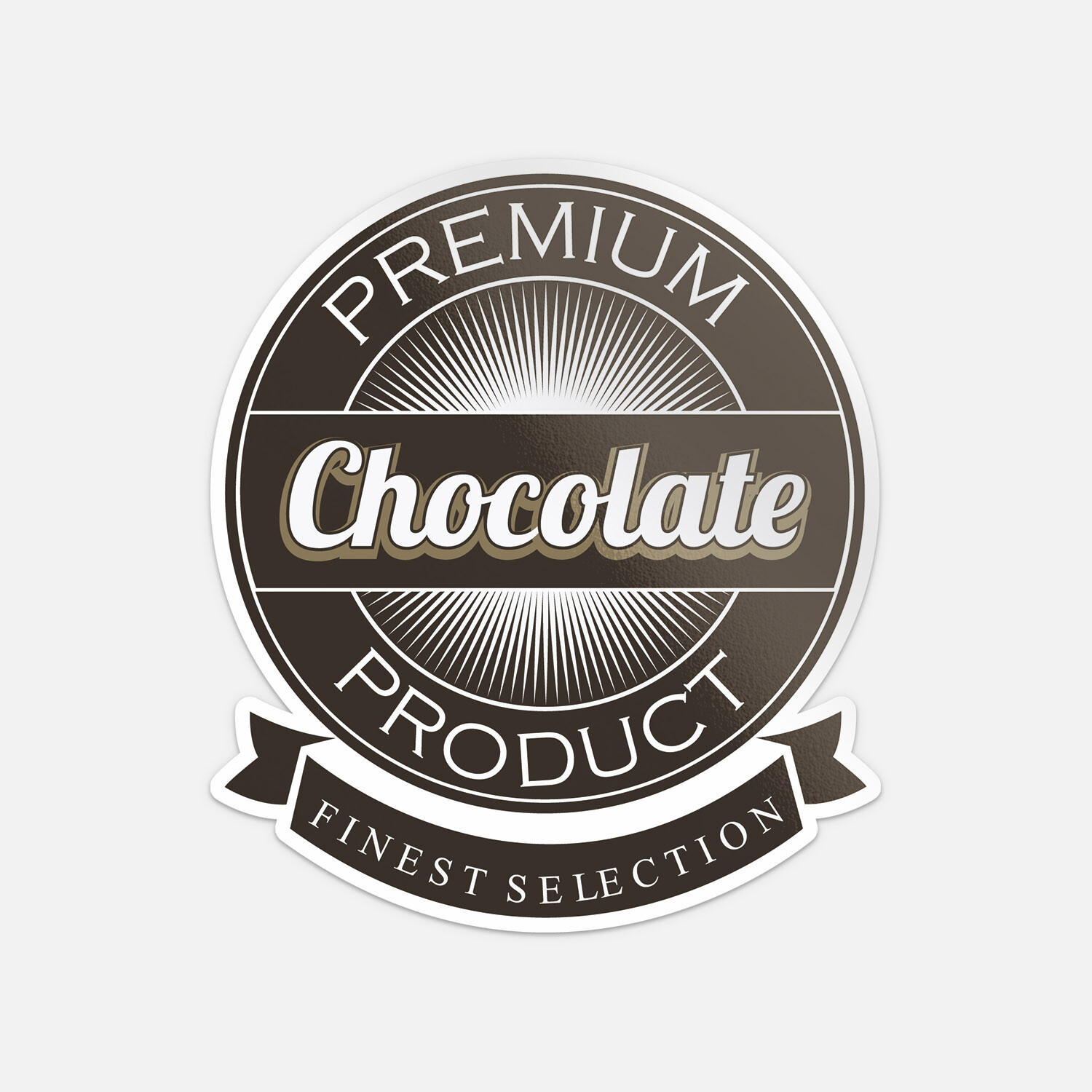 Premium Chocolate Product Vinyl Sticker Decal
