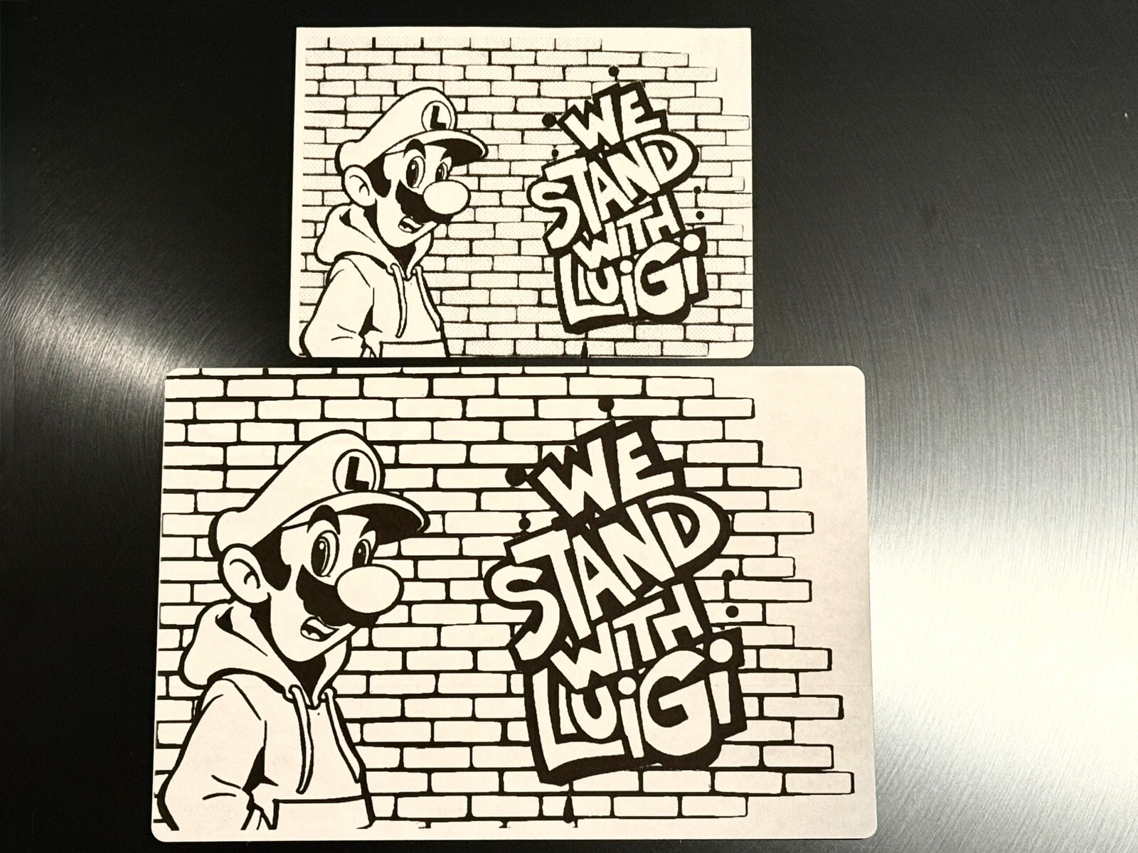 WE STAND WITH LUIGI Thermal Slap Stickers (Lot) Free Luigi
