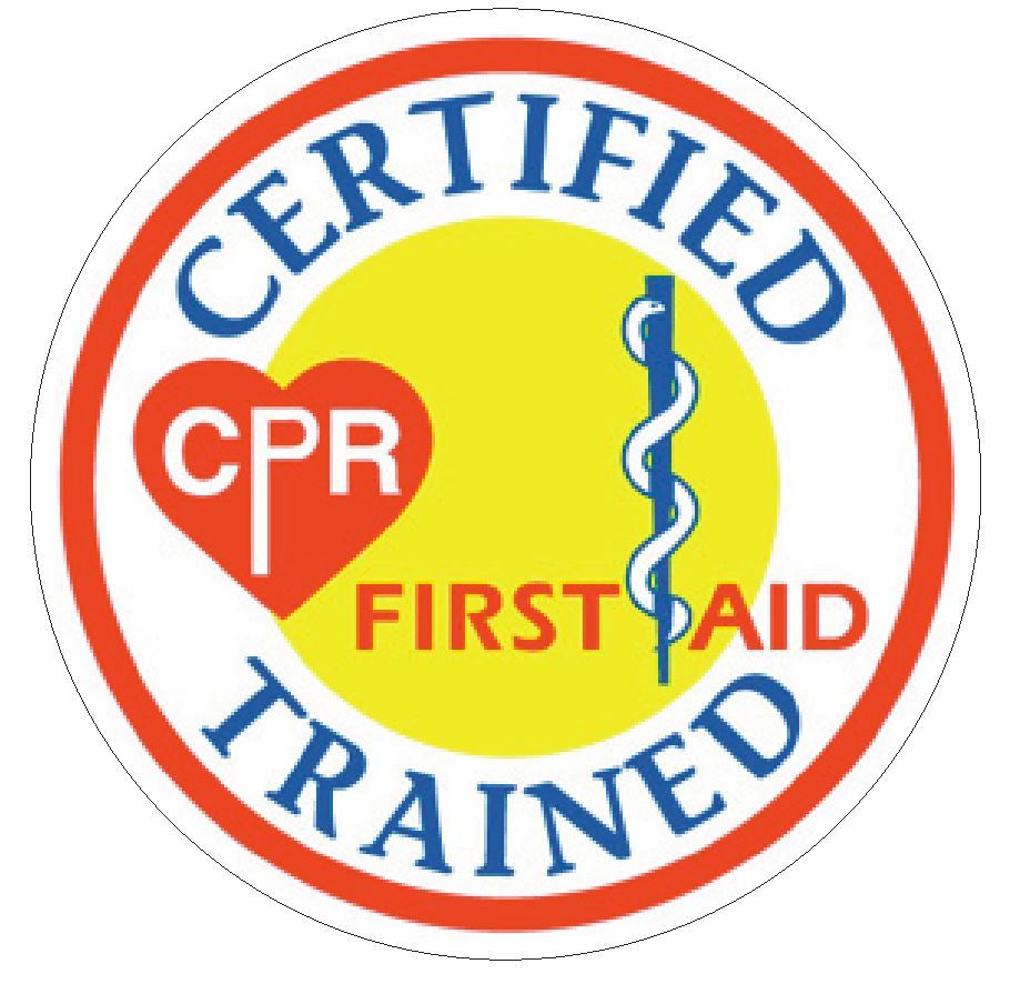 Certified CPR First Aid Trained Hard Hat Decal Hard Hat Sticker Helmet H44