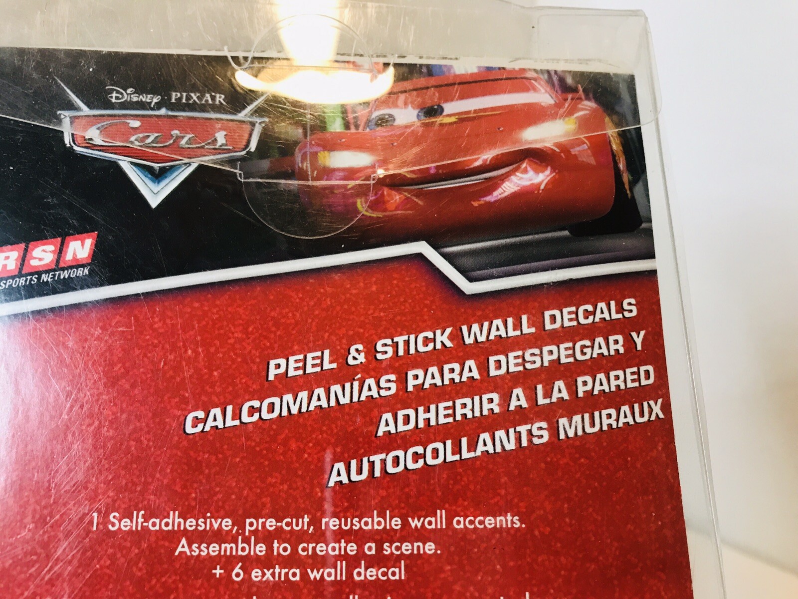 VTG CARS Peel And Stick Wall Decals Disney Pixar 7 Total Decals New & Sealed