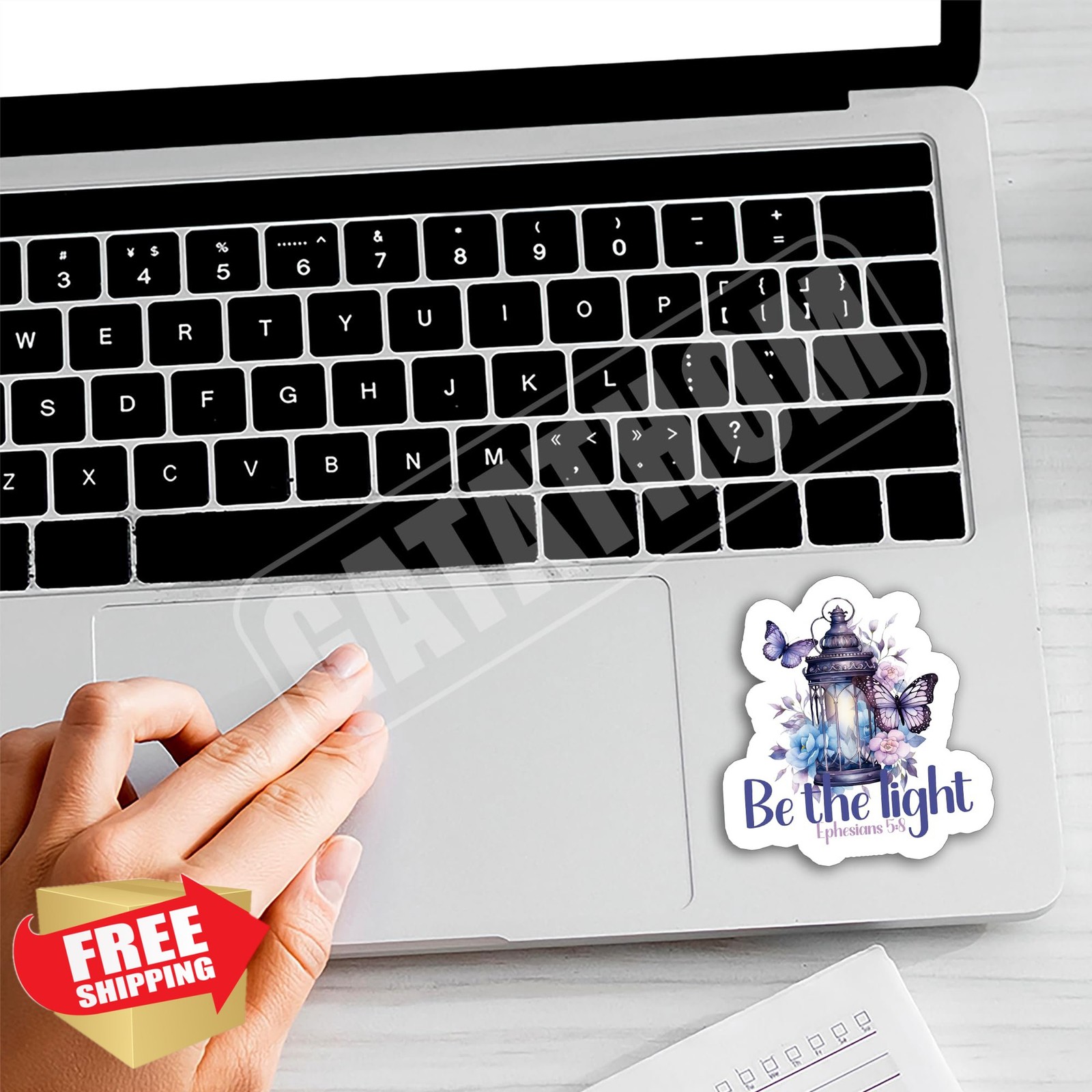 GATATHOM Be The Light Sticker Purple Vinyl Decal 3″
