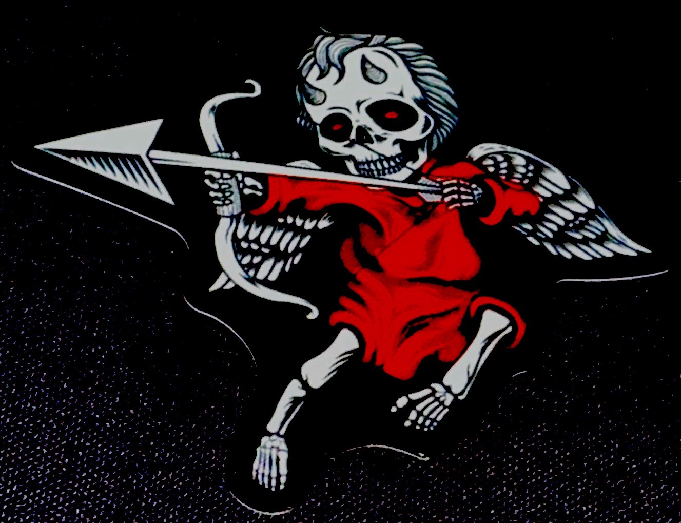SKELETON CUPID STICKER✨❤️☠️❤️✨2 3/4” X 2 1/4”✨GLOSSY✨LOVE IS IN THE AIR❤️‍🔥💫