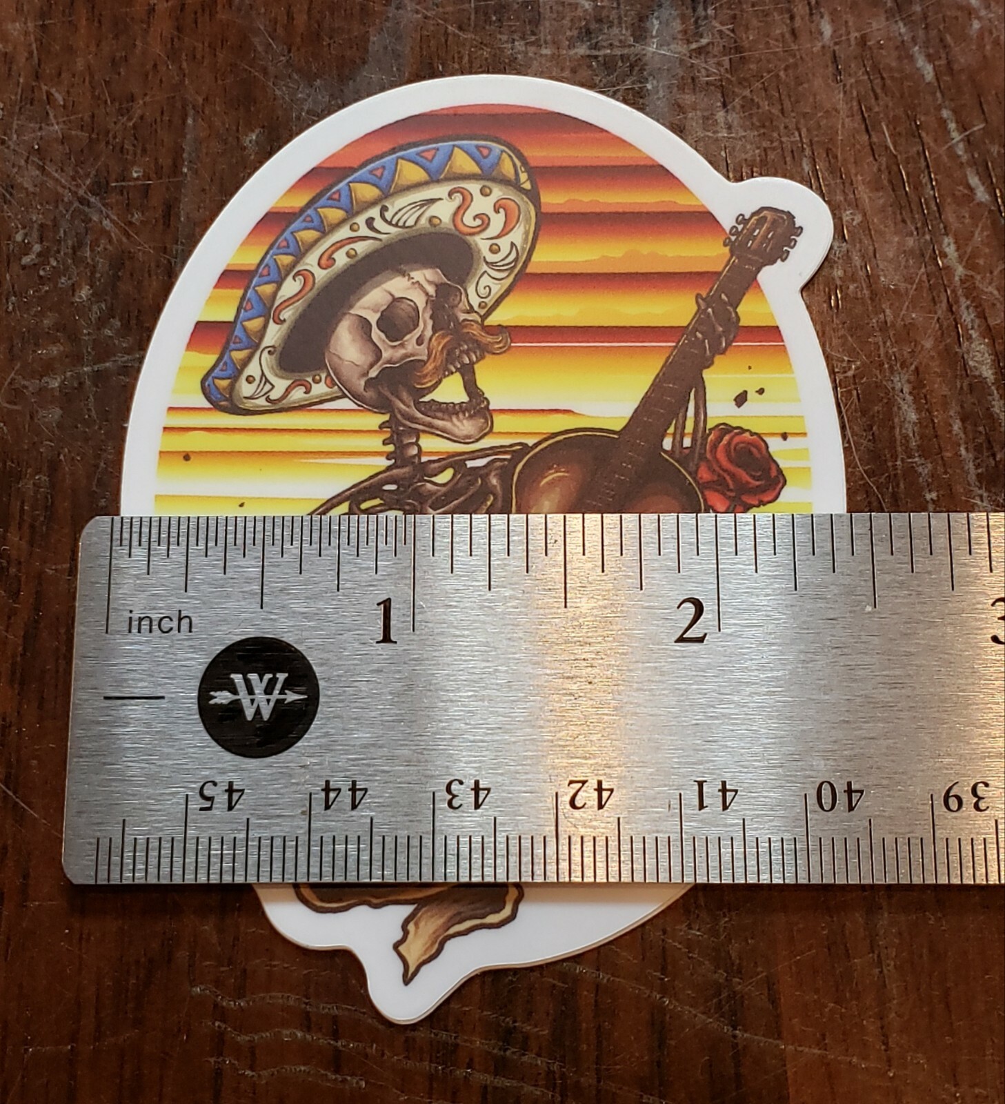 SKELETON MARIACHI DIA DE LOS MUERTOS Sticker UV and Weather Resistant Vinyl 3″