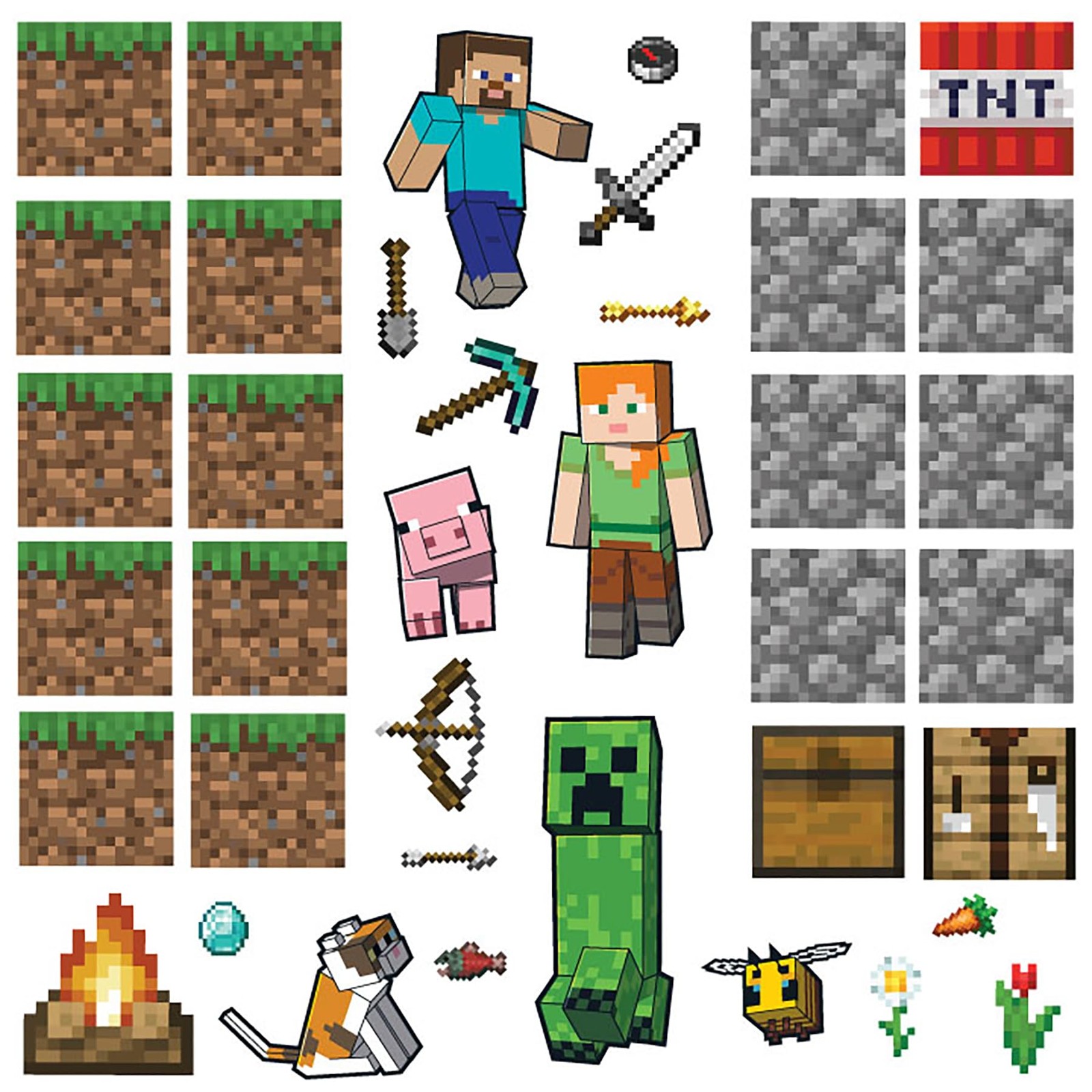 Minecraft Blocks Build Your Own Wall Decals, RMK5581SCS