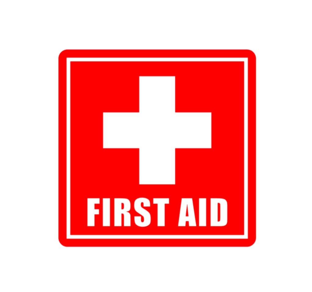 First Aid Sticker Decal Safety Kit Red Cross Medical Health Nurse EMT School Car