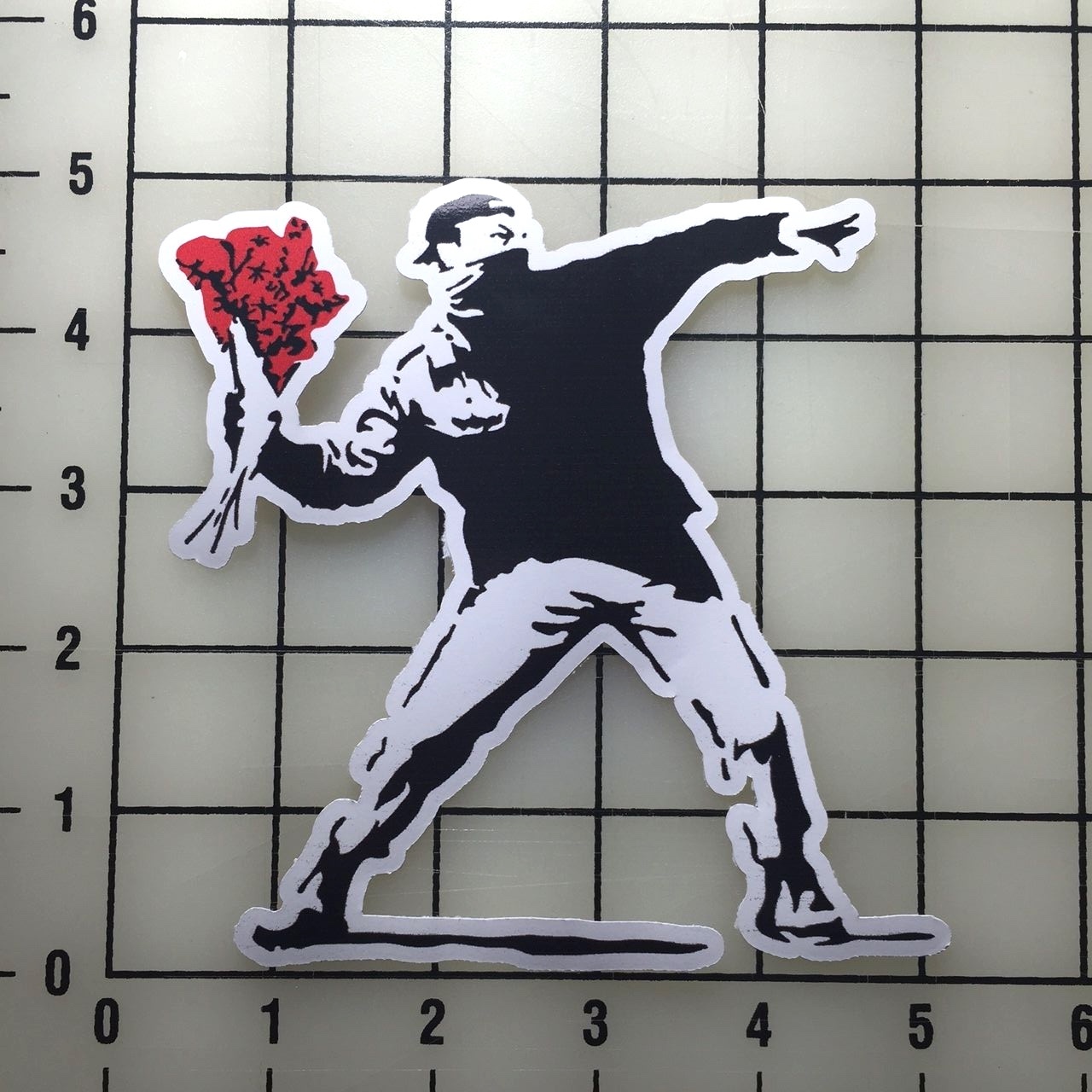 Banksy Flowers 5″ Wide VInyl Decal Sticker – BOGO
