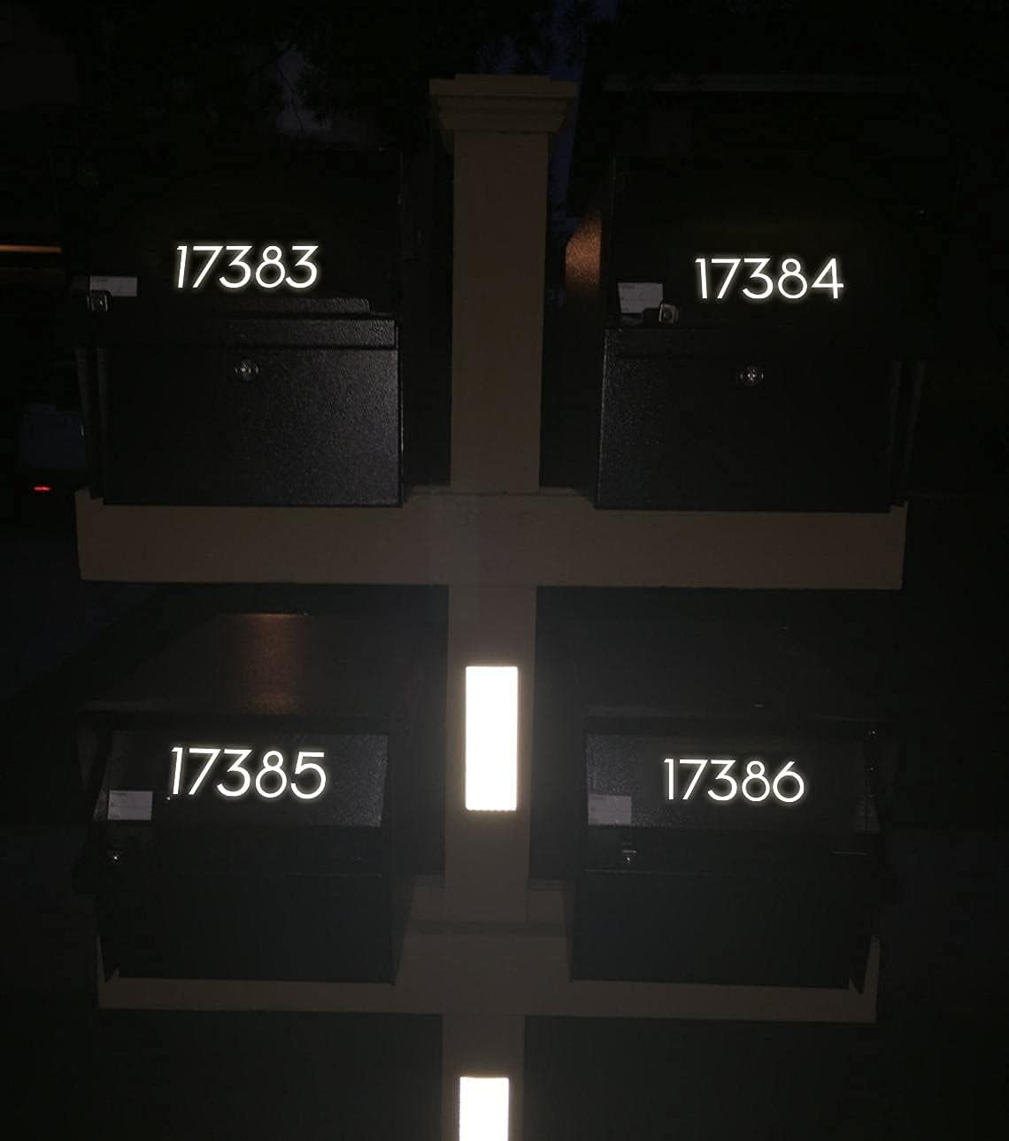 2 inch Reflective Mailbox Numbers Sticker (0-9, 5 Sets) Modern Number Vinyl Wate