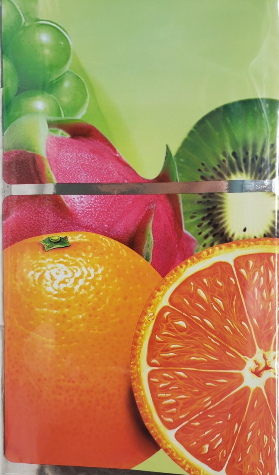 STOVE BACKSPLASH STICKER /WALL DECAL (35″x23″) COLORFUL FRUITS ON GREEN BACK # 1