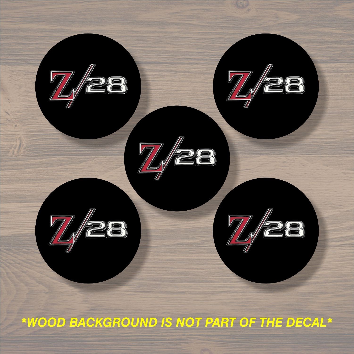 Vinyl Decal Sticker Overlays Fits Camaro Wheel Center Cap x5