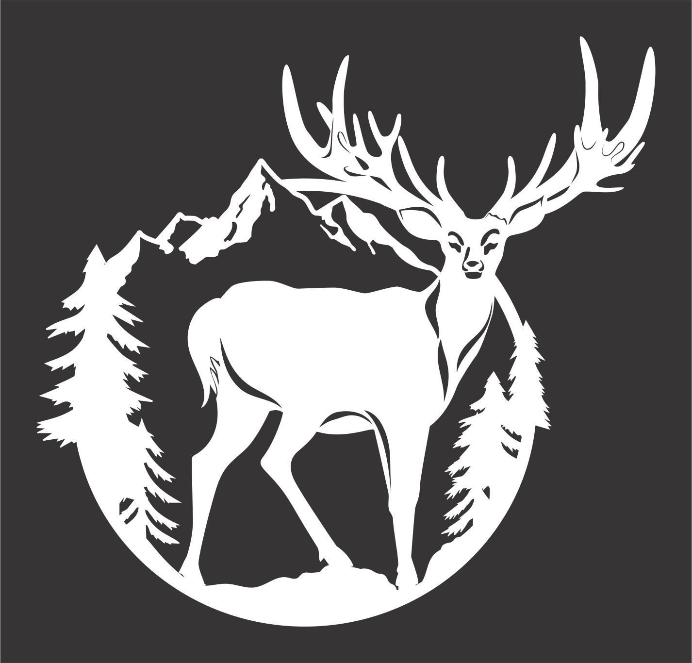 Elk Mountain Vinyl Decal Sticker Car Truck SUV Window Hunting Wall Tablet