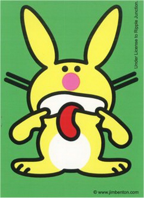 Happy Bunny Bleh Ripple Junction Licensed Green Sticker