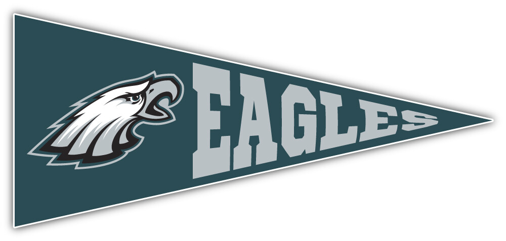 Philadelphia Eagles Pennant NFL Sport Car Bumper Sticker Decal »SIZES»
