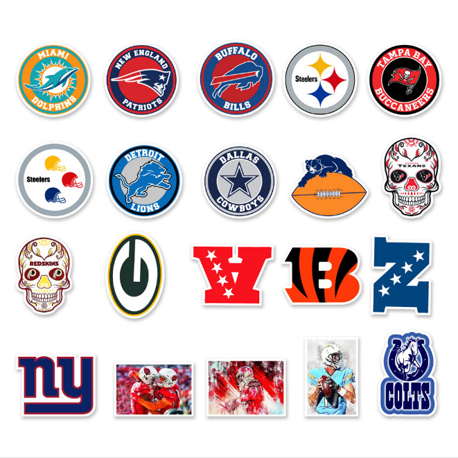 50 Pcs Stickers NFL MLB NBA Soccer Teams LOGO Sports » Buy One get 2nd 50% Off «