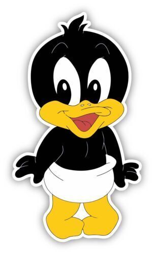 Baby Daffy Duck Cartoon Sticker Decal