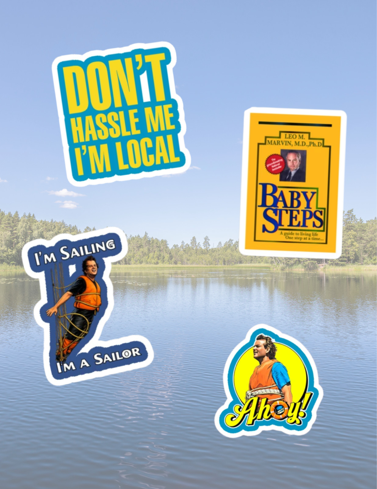 What About Bob? 90’s Movie 4pc Sticker Pack