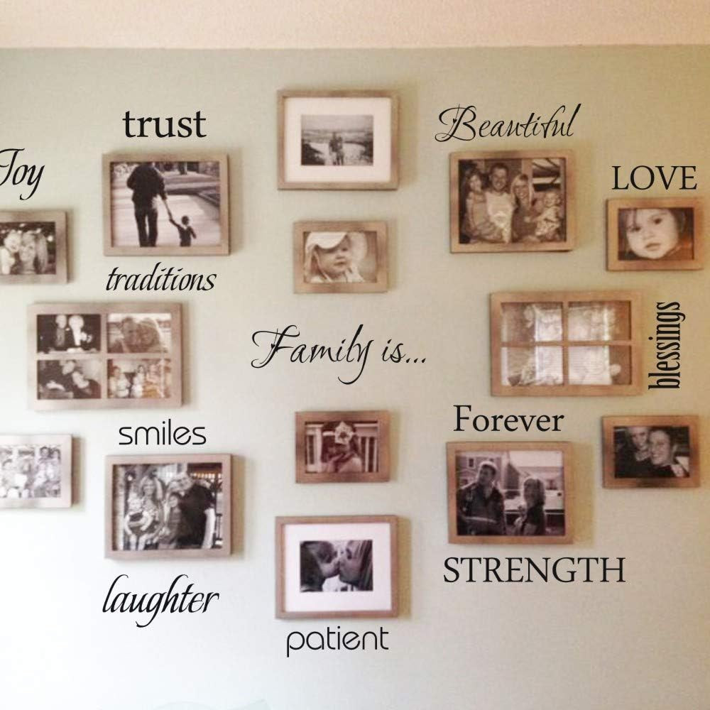 12PCS Wall Ides Decals Family Inspirational Quotes Peel and Stick Vinyl Art Lett