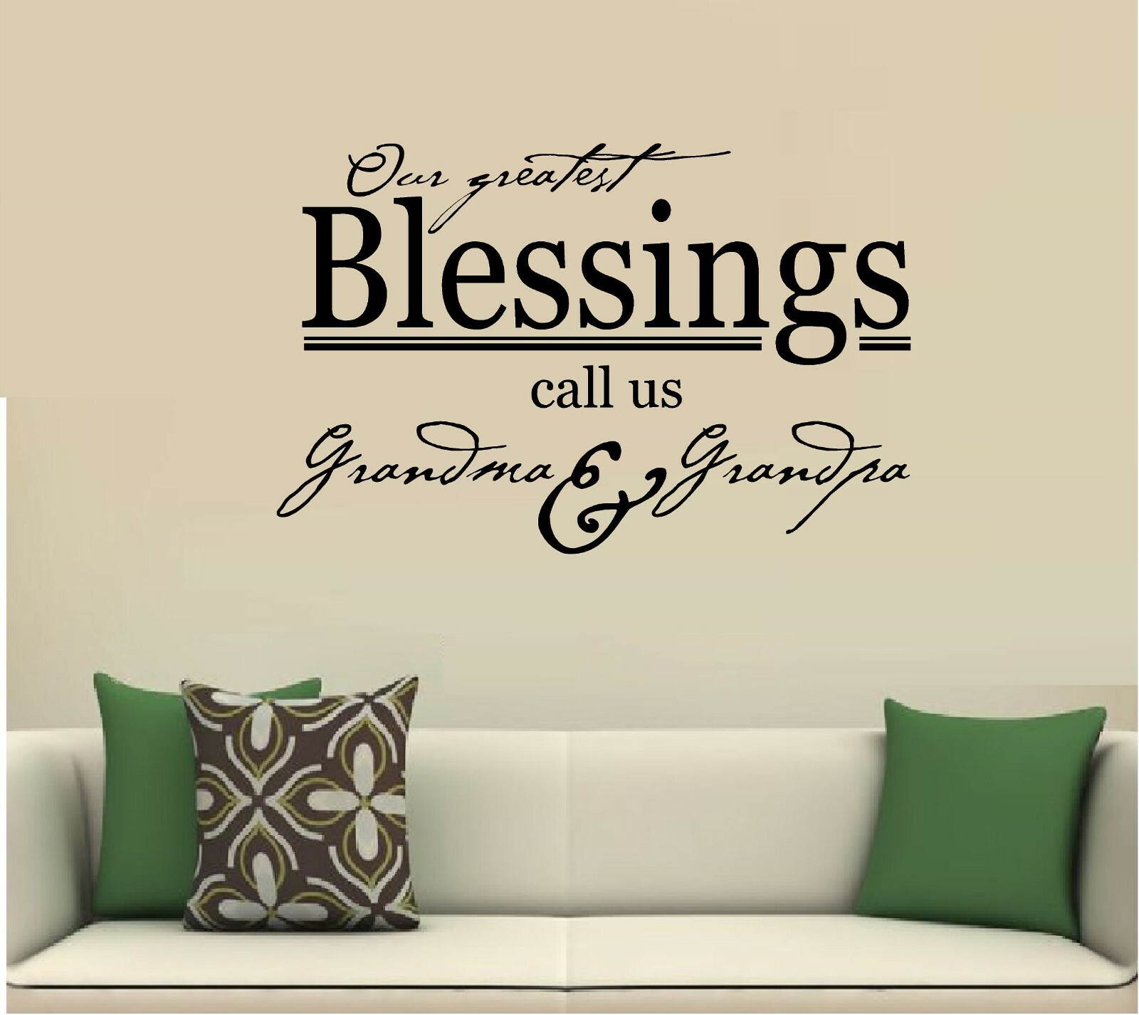 Our Greatest Blessings Grandparents Vinyl Decal Home Décor 12″ x 18″
