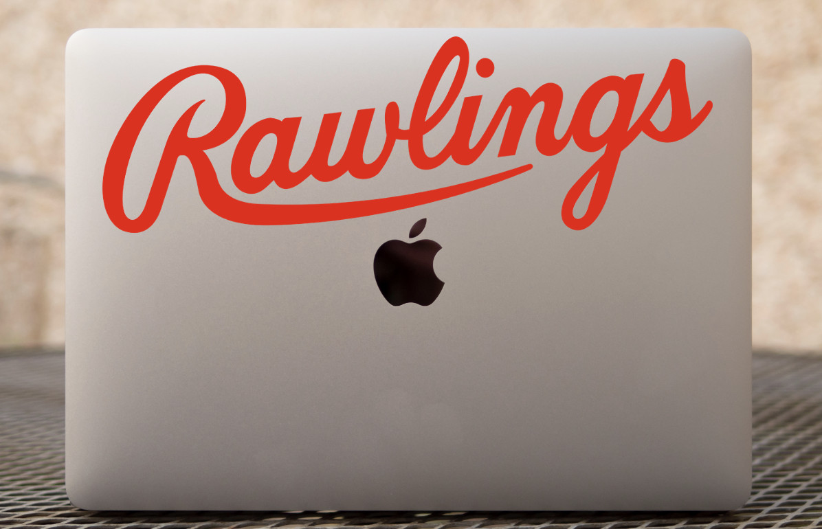 Rawlings Logo Decal- Sports Sticker- Baseball Decal- Vinyl Decal- Toy Decal