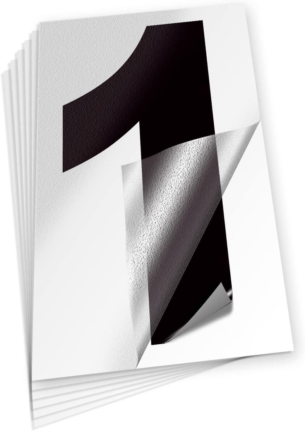 iSYFIX Black Vinyl Number 1 (One) Stickers – 6 Pack 8 inch Self Adhesive – Decal