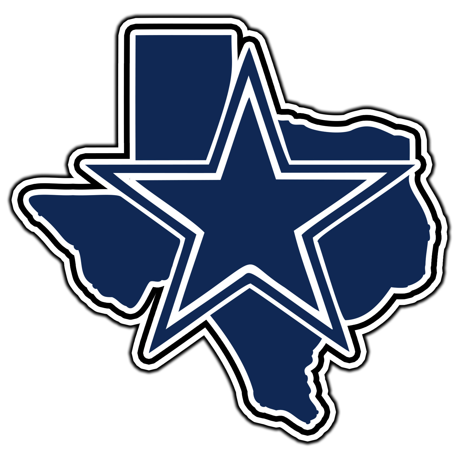 Dallas Cowboys State Logo #21 Football Sticker Waterproof Vinyl Decal DieCut Car