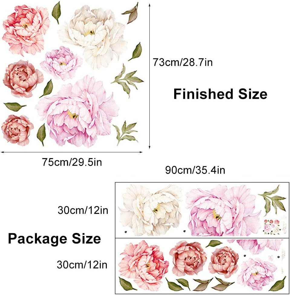 Nother Peonies Wall Decals Peony Floral Wall Decal Rose Bouquet Flowers Peel and