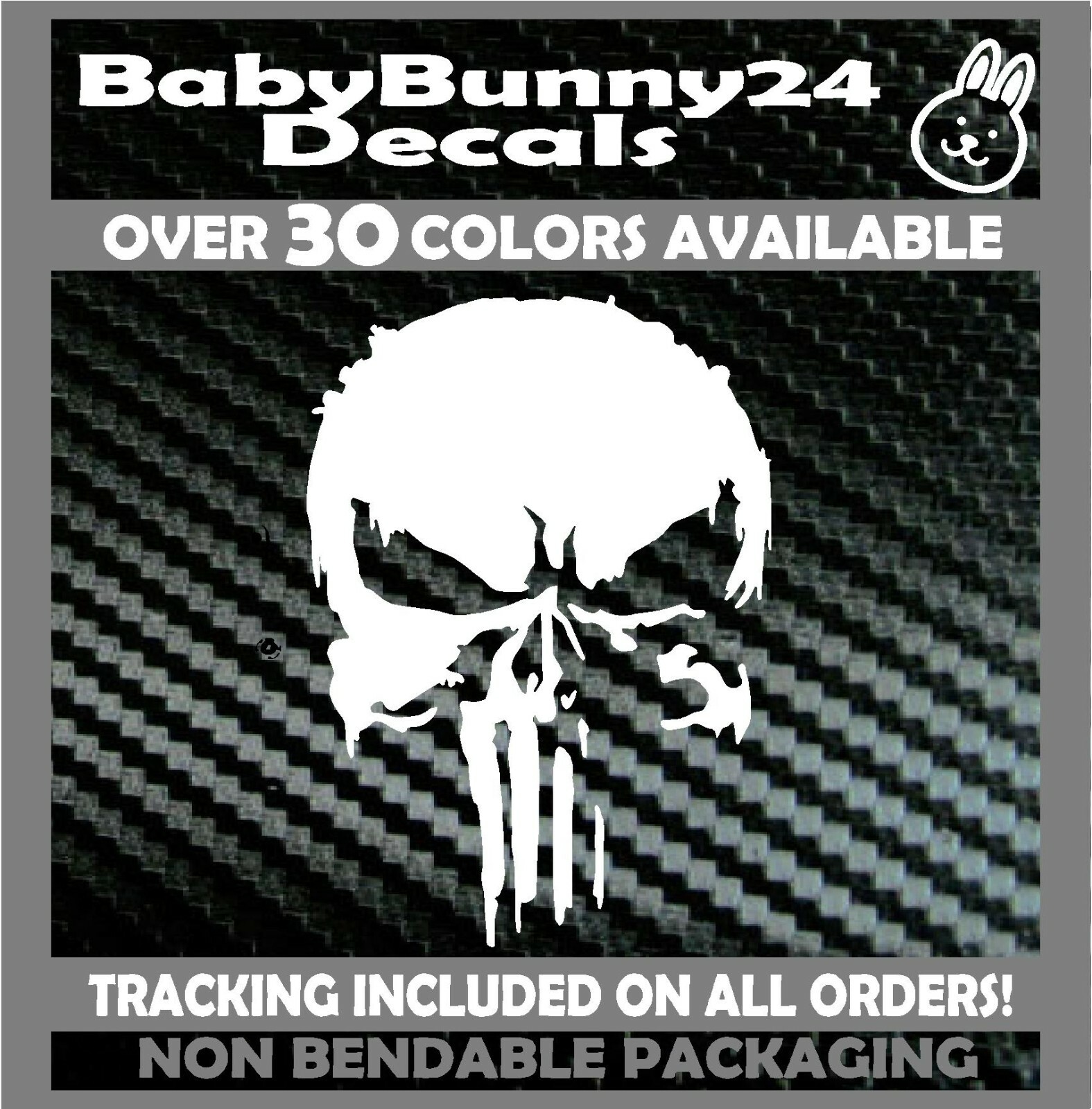 Punisher Skull distressed Car Truck Van Vinyl Decal Sticker military marines