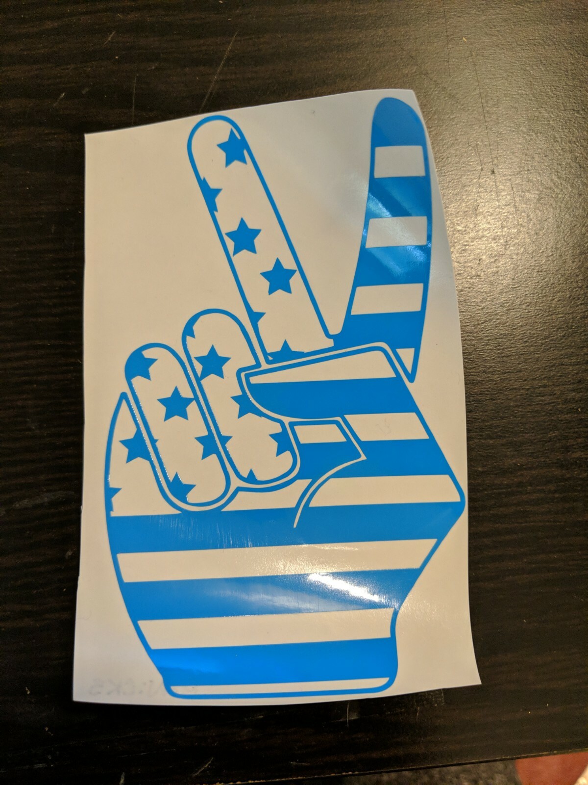 Blue American Peace Vinyl Decal 5″x3.25″