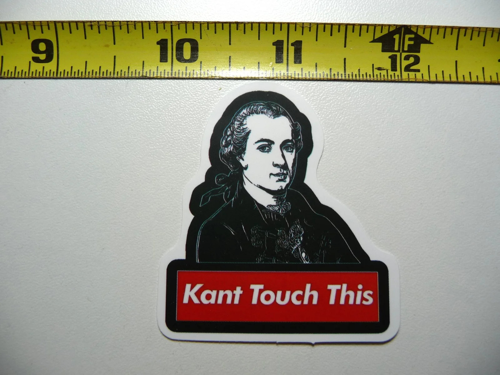 KANT TOUCH THIS FIGURE SMALL STICKER DECAL FUNNY PARODY FAMOUS FUNNY