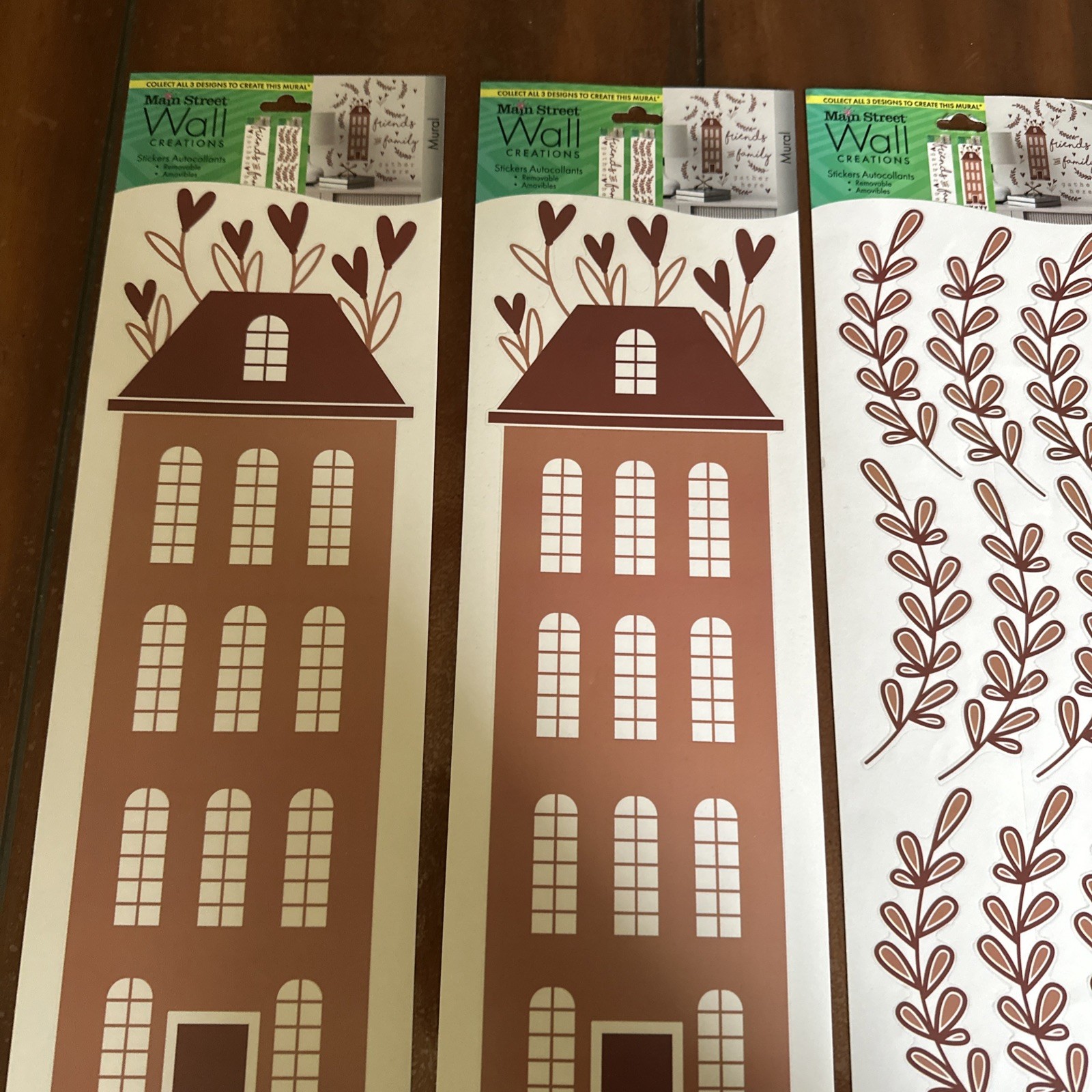 4 Main Street Wall Creations Wall Stickers Removable Decals Assorted Designs
