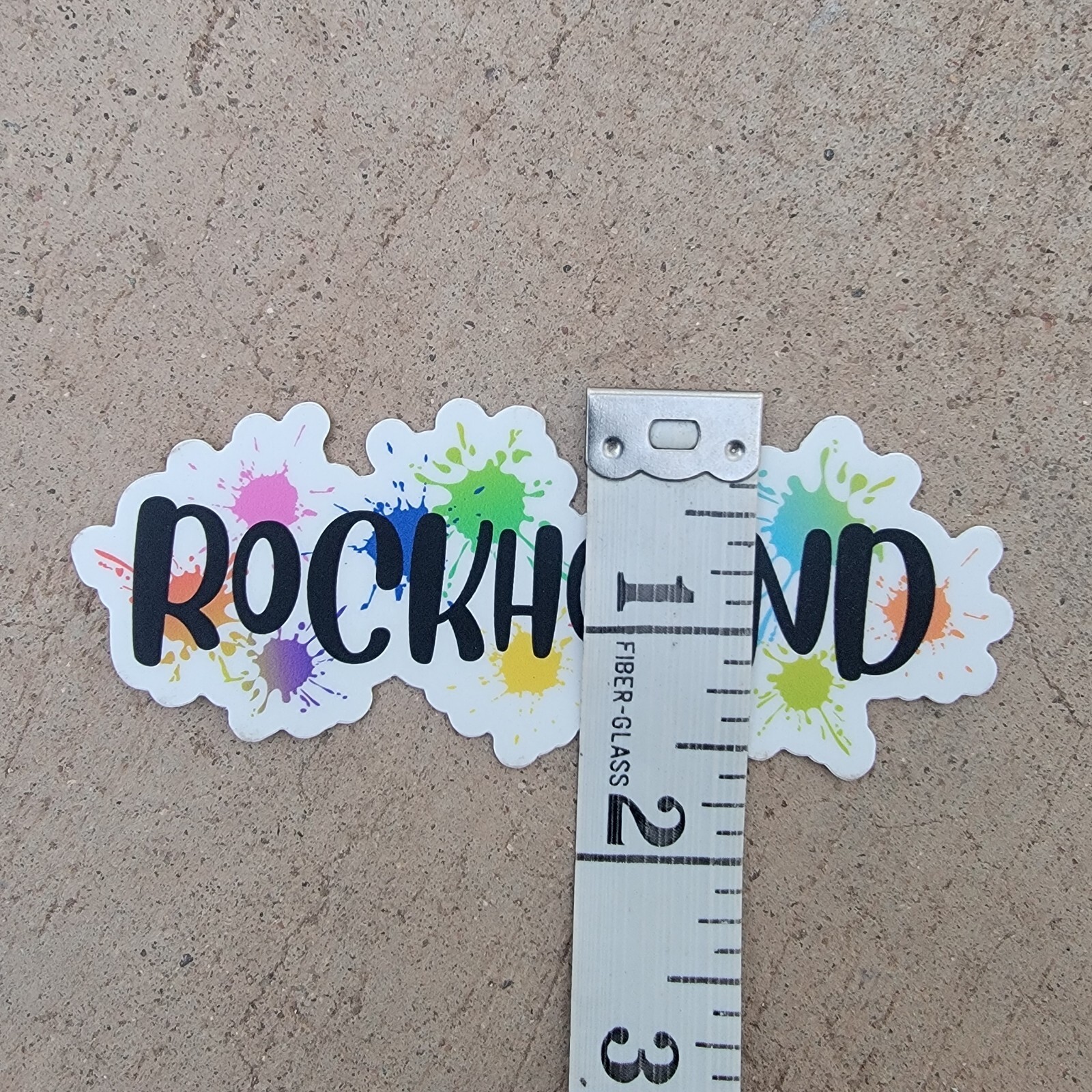 Rockhound Sticker With Colorful Splatter Paint Background for Geology Lovers