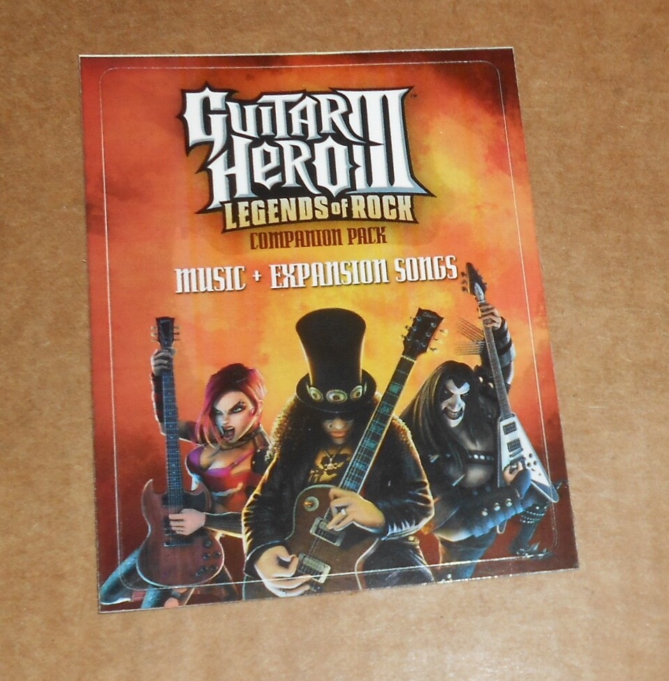 Guitar Hero III Legends of Rock Sticker Promo (rectangle) 4×3