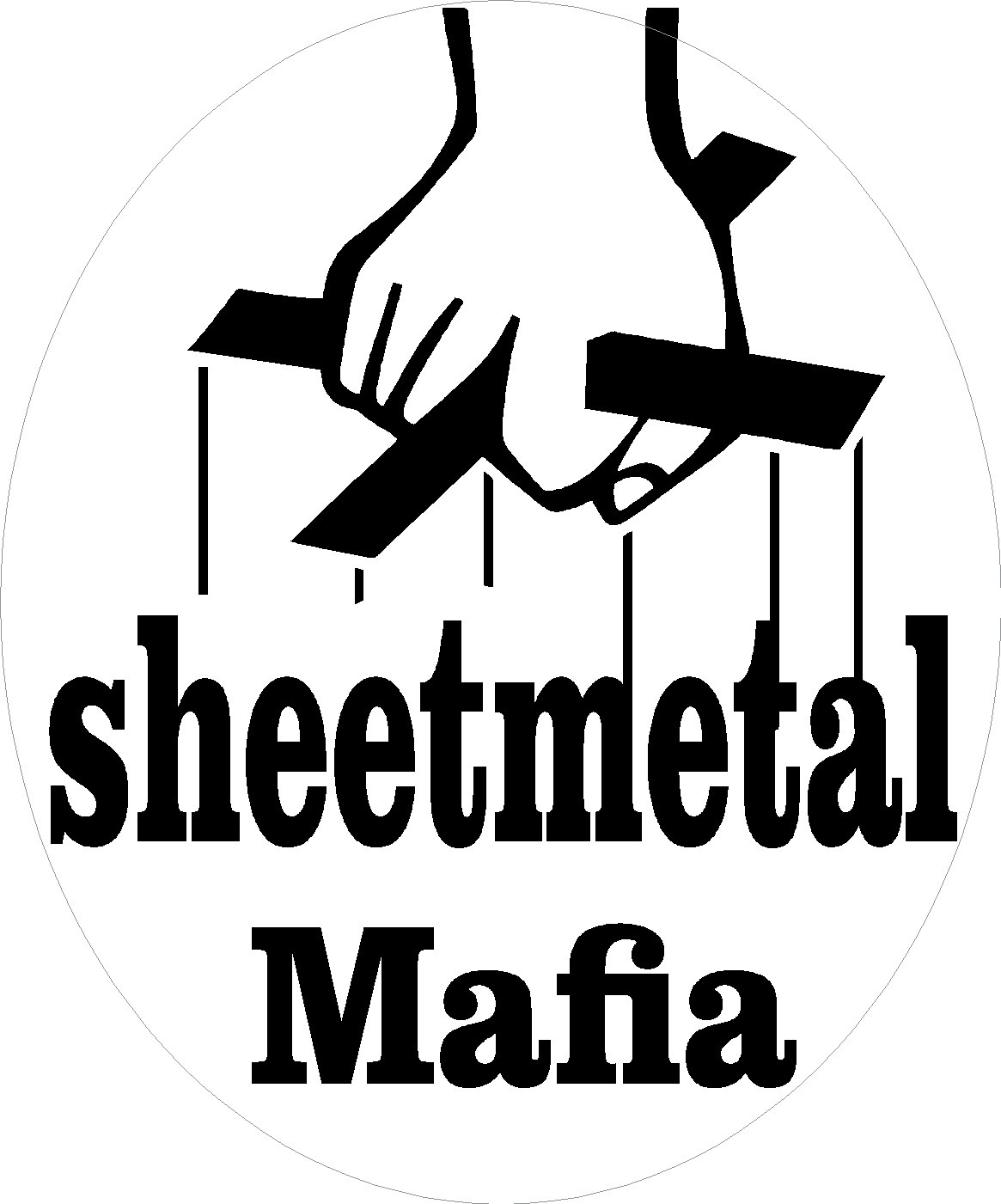 Sheetmetal mafia hard hat sticker, CTW-17
