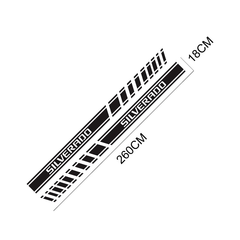 Aftermarket Door Side Stripe Decal for Chevrolet Silverado 1500 LT / LTZ / WT /
