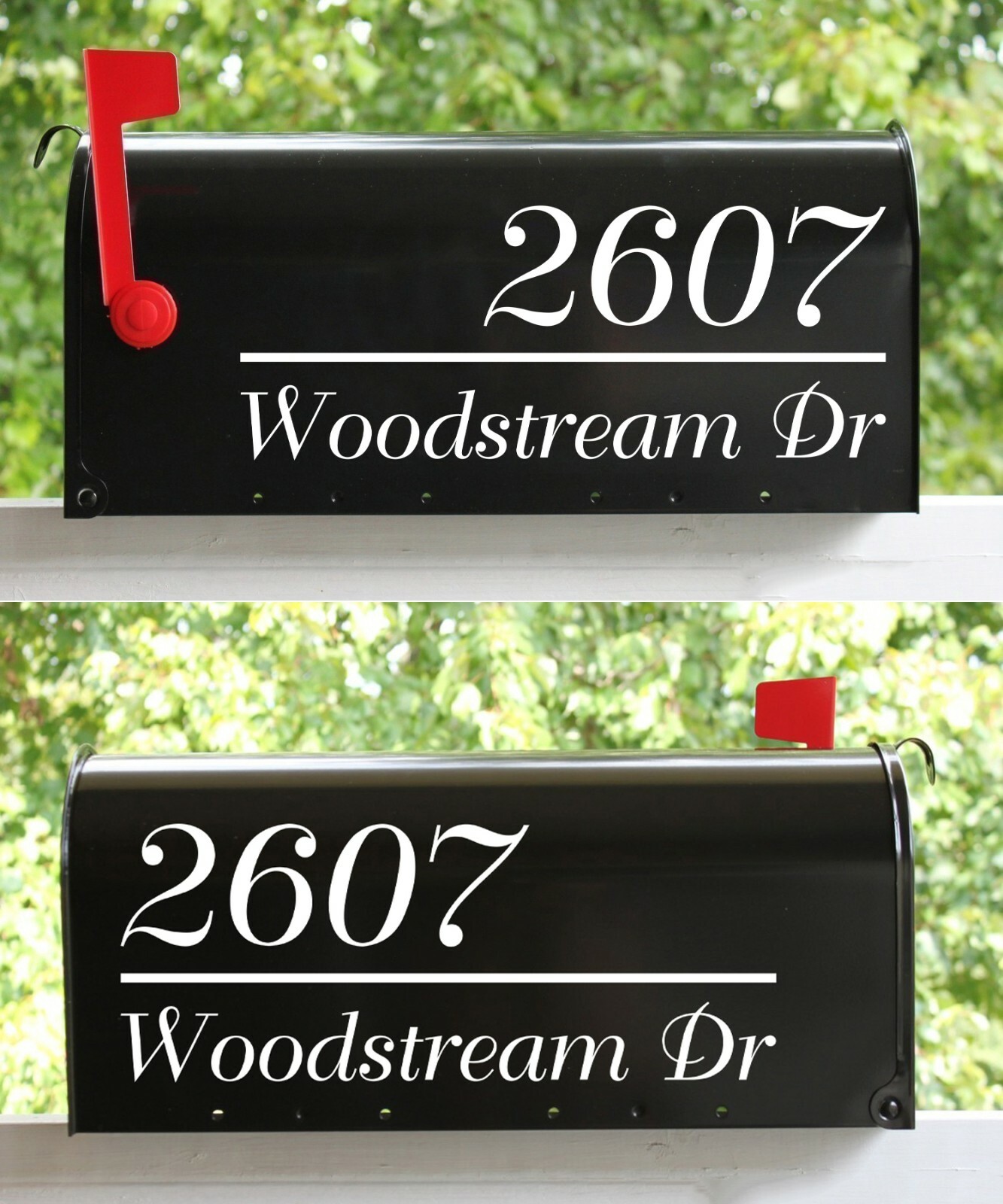 3-pack Mailbox Numbers and Address Vinyl Decals – Street Home – Die Cut Duchess