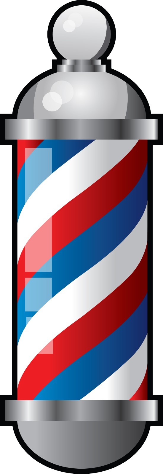 4″ Barber Pole Vinyl Decal | Outdoor Laminated Decal | Self Adhesive Sticker