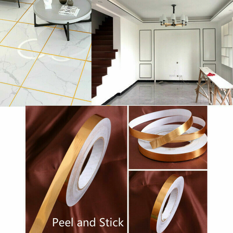 50M Self Adhesive Floor Crevice Line Wall Sticker Strip Tile Sealing Tape Crafts