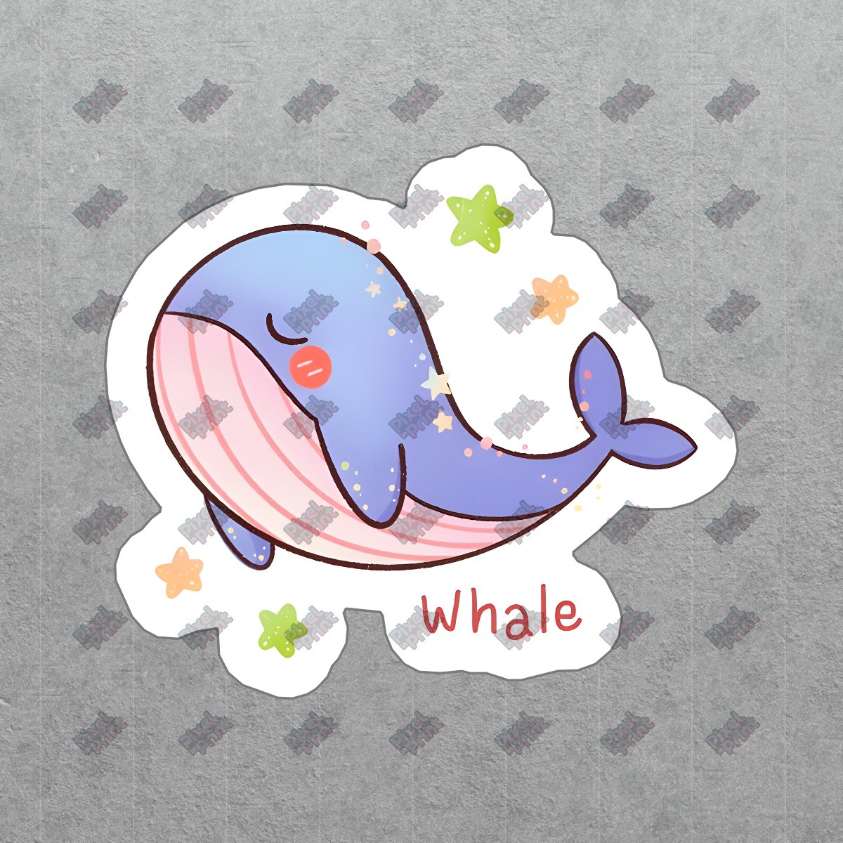 Cute Whale Vinyl Sticker Waterproof Decal for Laptops, Water Bottles, #982173